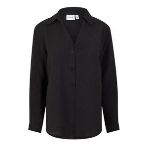 Vila Womens/Ladies Regular Long-Sleeved Shirt / Black Beauty